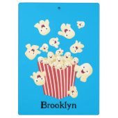 Schattigee grappige springen popcorn cartoon klembord (Achterkant)