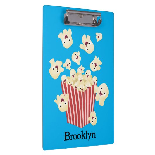Schattigee grappige springen popcorn cartoon klembord (Rechts)