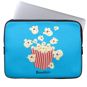 Schattigee grappige springen popcorn cartoon laptop sleeve