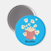 Schattigee grappige springen popcorn cartoon magneet (Voorkant / Achterkant)