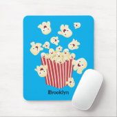 Schattigee grappige springen popcorn cartoon muismat (Met muis)