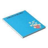 Schattigee grappige springen popcorn cartoon notitieblok (Schuin)