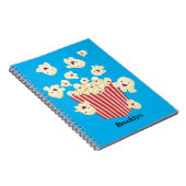 Schattigee grappige springen popcorn cartoon notitieboek (Rechterzijde)