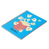 Schattigee grappige springen popcorn cartoon notitieboek (Linkerzijde)