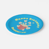 Schattigee grappige springen popcorn cartoon papieren bordje (Gekanteld)