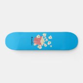 Schattigee grappige springen popcorn cartoon persoonlijk skateboard (Horizontaal)
