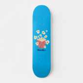 Schattigee grappige springen popcorn cartoon persoonlijk skateboard (Voorkant)
