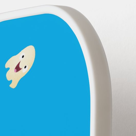 Schattigee grappige springen popcorn cartoon pickleball paddle (Links Detail)