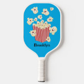 Schattigee grappige springen popcorn cartoon pickleball paddle (Achterkant)
