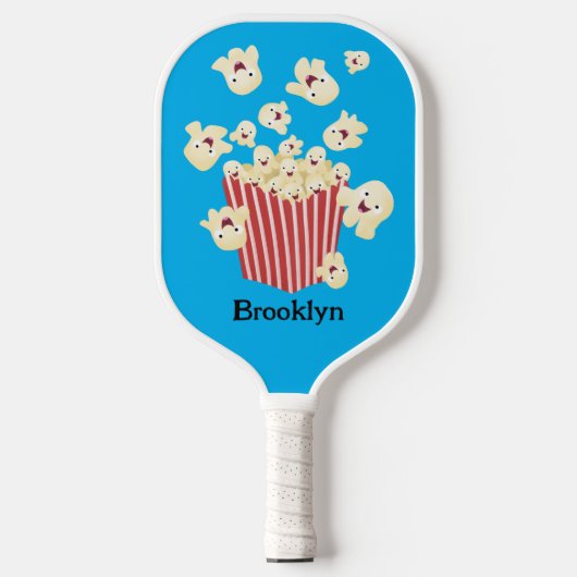 Schattigee grappige springen popcorn cartoon pickleball paddle (Voorkant)