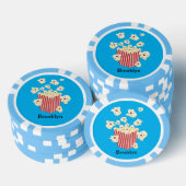Schattigee grappige springen popcorn cartoon poker chips (Opstapeling)