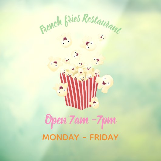 Schattigee grappige springen popcorn cartoon raamsticker (Vel 3)