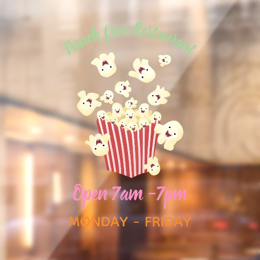 Schattigee grappige springen popcorn cartoon raamsticker (Vel 2)