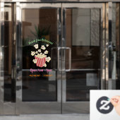 Schattigee grappige springen popcorn cartoon raamsticker (Kantoordeur)