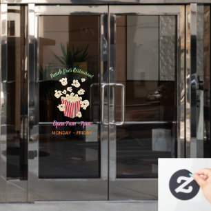 Schattigee grappige springen popcorn cartoon raamsticker