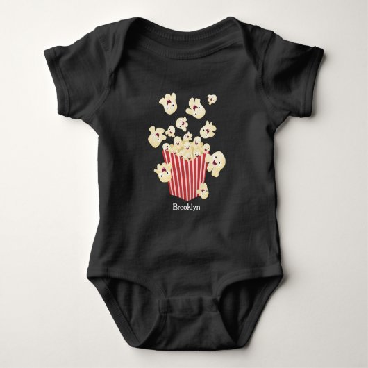 Schattigee grappige springen popcorn cartoon romper (Voorkant)