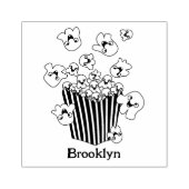 Schattigee grappige springen popcorn cartoon rubberstempel (Afrduk)
