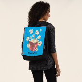 Schattigee grappige springen popcorn cartoon rugtassen (Gedragen)