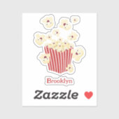 Schattigee grappige springen popcorn cartoon sticker (Vel)