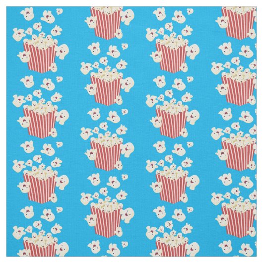 Schattigee grappige springen popcorn cartoon stof (Swatch)