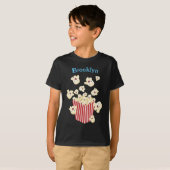 Schattigee grappige springen popcorn cartoon t-shirt (Voorkant volledig)
