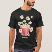 Schattigee grappige springen popcorn cartoon t-shirt (Voorkant)