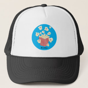 Schattigee grappige springen popcorn cartoon trucker pet
