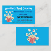 Schattigee grappige springen popcorn cartoon visitekaartje (Voorkant / Achterkant)