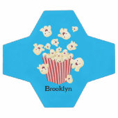 Schattigee grappige springen popcorn cartoon voetbal (Enkel)