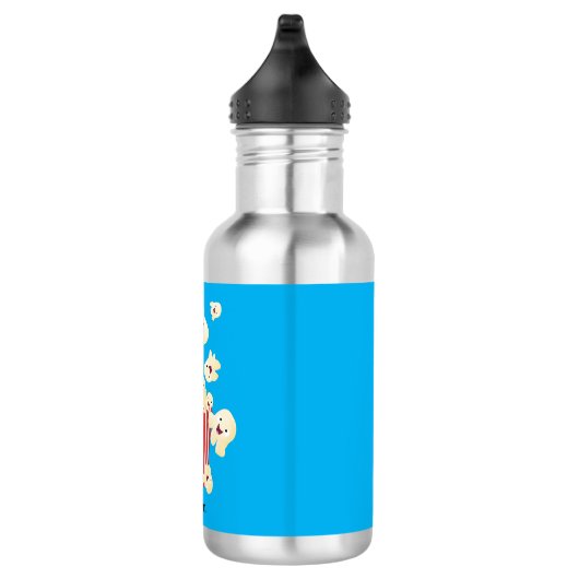 Schattigee grappige springen popcorn cartoon waterfles (Rechts)