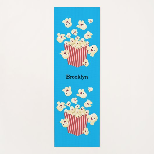 Schattigee grappige springen popcorn cartoon yogamat (Voorkant)