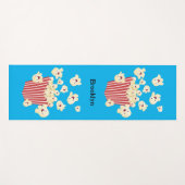 Schattigee grappige springen popcorn cartoon yogamat (Voorkant (horizontaal))