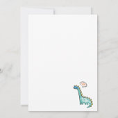Schattigee grappige superheld dinosaurussen op wit kaart (Achterkant)