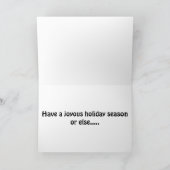 Schattigee Grappige T-rex Dinosaurus en Kerstboom Kaart (Binnen)