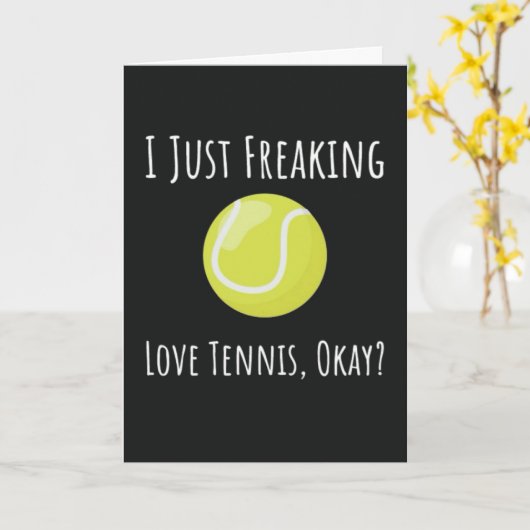 Schattigee Grappige Tennis Kaarten voor Speler Spo (Gele Bloem)