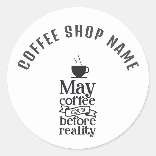 Schattigee Grappige Typografie sticker (Voorkant)