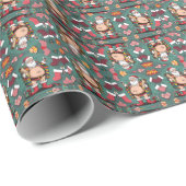 Schattigee grappige vader kerst cadeaupapier (Rol Hoek)