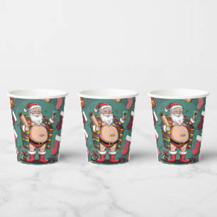 Schattigee grappige vader kerst papieren bekers
