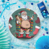 Schattigee grappige vader kerst papieren bordje (Feest)