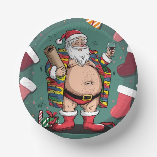 Schattigee grappige vader kerst papieren kommen (Voorkant)