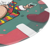 Schattigee grappige vader kerst snijplank (Hoek)