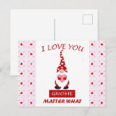 Schattigee Grappige Valentijnsdag Gnome Hearts Briefkaart (Voorkant / Achterkant)