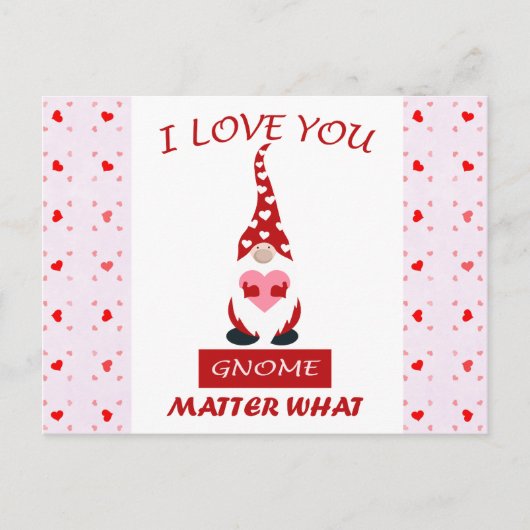 Schattigee Grappige Valentijnsdag Gnome Hearts Briefkaart (Voorkant)