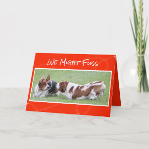 Schattigee & Grappige Valentijnsdag Kaart w/Basset