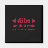 Schattigee Grappige Valentijnsdag Softwareontwikke Magneet (Voorkant)