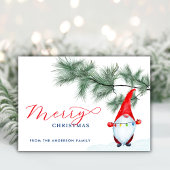 Schattigee grappige vrolijke kerstkabouters feestdagenkaart