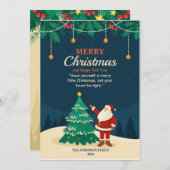 Schattigee Grappige Vrolijke Kerstvakantie Kaart (Voorkant / Achterkant)