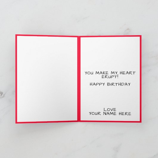 Schattigee Grappige Vulkaan Lava Grootmoeder Happy Bedankkaart (Binnen)