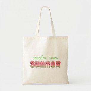 Schattigee grappige watermeloen zomer humor tote bag