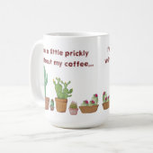 Schattigee Grappige Waterverf Cactus Prickly Zonde Koffiemok (Voorkant links)